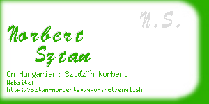 norbert sztan business card
